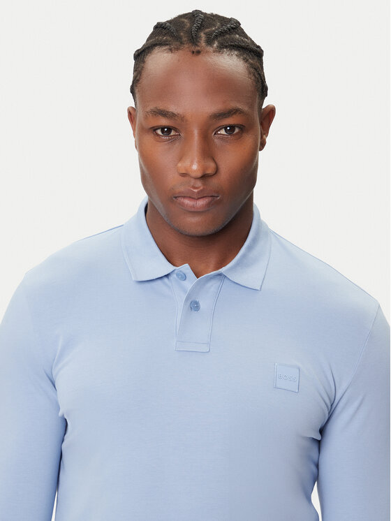 BOSS BOSS Polo majica Passerby 50507704 Svetlo modra Slim Fit