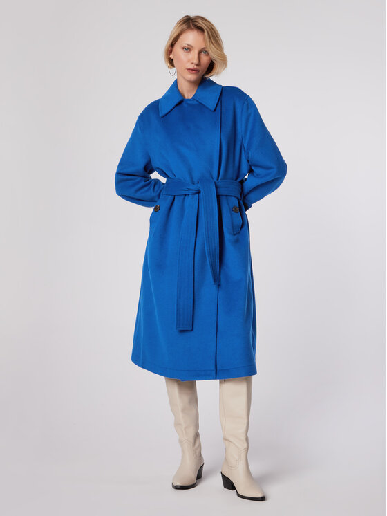 Simple Simple Prijelazni kaput PLD502-02 Plava Relaxed Fit