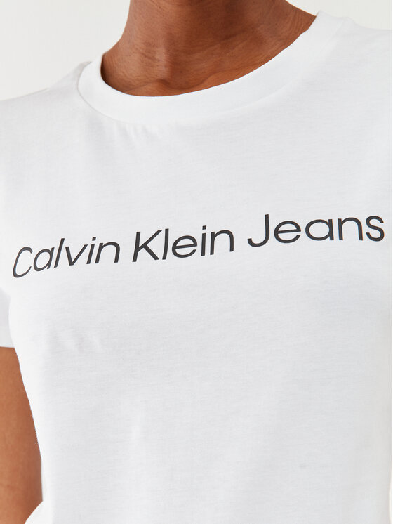 Calvin Klein Jeans Calvin Klein Jeans Tričko J20J220253 Biela Slim Fit