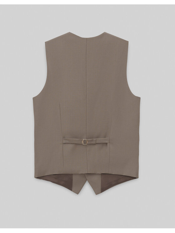 Borgio Borgio Kamizelka brione_gi Beżowy Slim Fit