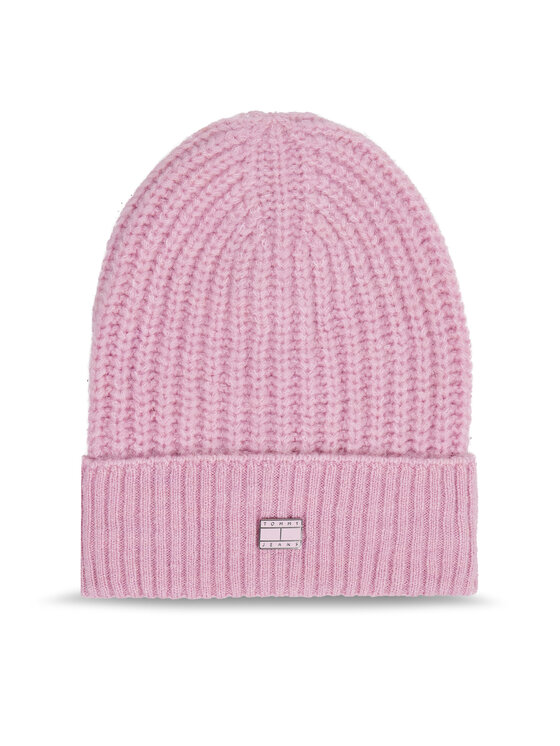 Tommy Jeans Cepure Tjw Cosy Knit Beanie AW0AW15462 Rozā