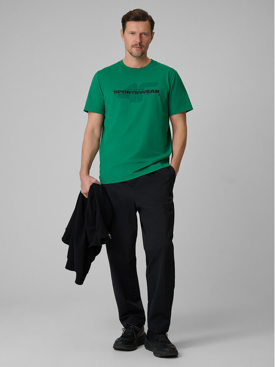 4F 4F T-Shirt SPORTS CLUB Zielony Regular Fit