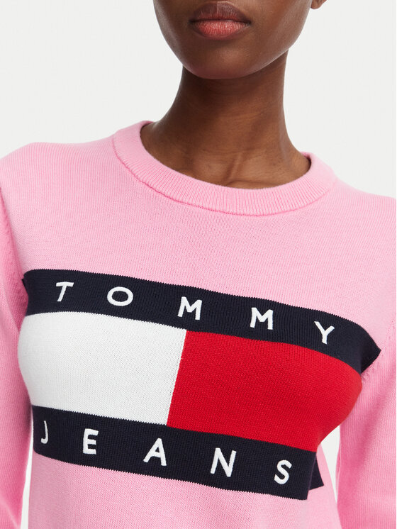 Tommy Jeans Tommy Jeans Maglione Flag DW0DW22930 Rosa chiaro Regular Fit
