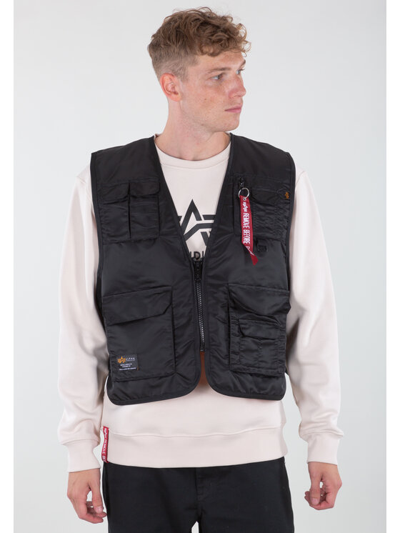 Alpha Industries Alpha Industries Kamizelka Utility Vest Czarny Regular Fit