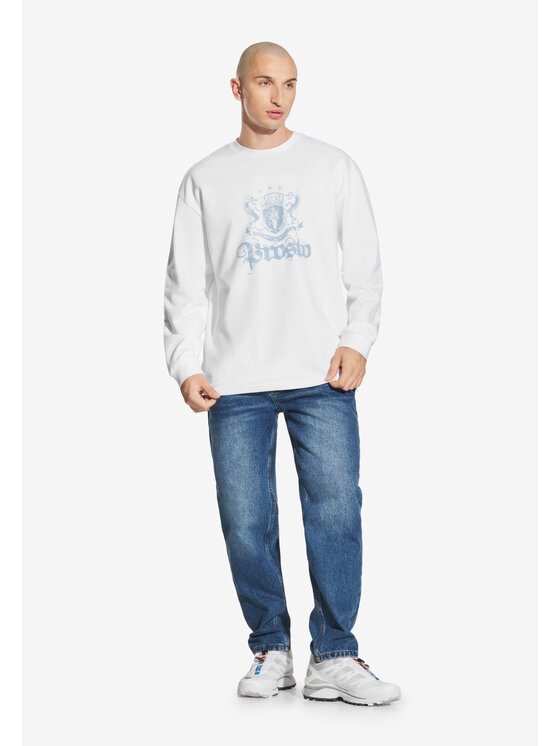 PROSTO. PROSTO. Longsleeve Crest Biały Regular Fit