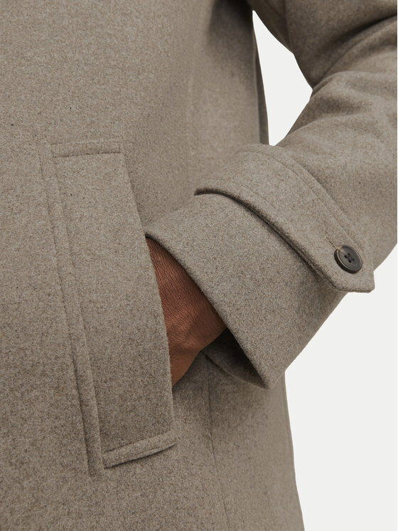 Jack & Jones Jack & Jones Wollmantel Melton 12258672 Beige Regular Fit