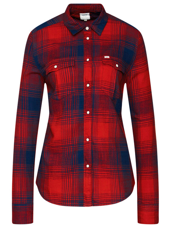 Lee Lee Koszula jeansowa Western L45SGBOE 112110476 Czerwony Regular Fit