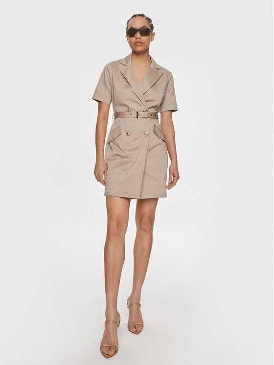 Fracomina Fracomina Vestito da giorno FS24SD1017W47201 Beige Regular Fit