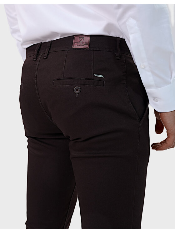 Evenemen Evenemen Chinosy Logan Tac 48732 Brązowy Slim Fit