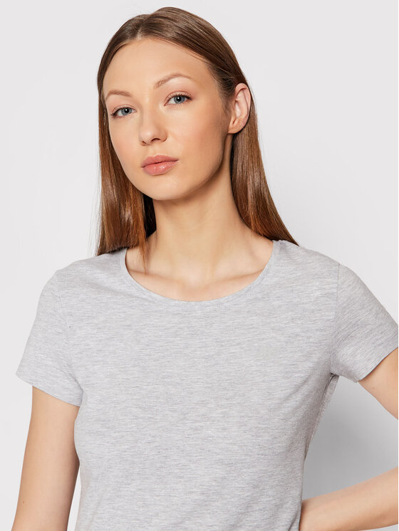 4F 4F T-Shirt NOSH4-TSD350 Γκρι Regular Fit