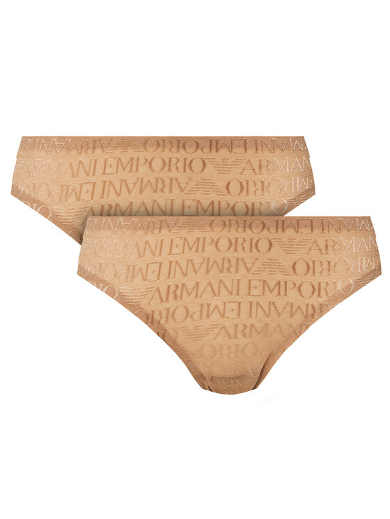 Emporio Armani Underwear Emporio Armani Underwear Set 2 parov brazilskih spodnjih hlačk EW000403 AF10880 M6068 Bež