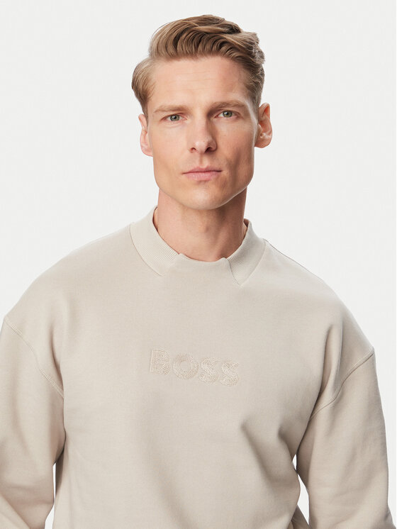 BOSS BOSS Mikina 50561510 Béžová Regular Fit