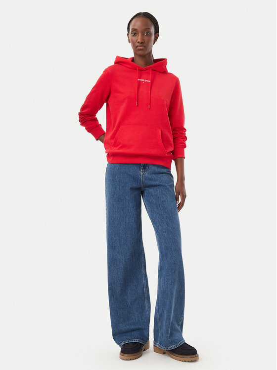 Tommy Jeans Tommy Jeans Džemperis Classic Logo DW0DW23537 Raudona Regular Fit