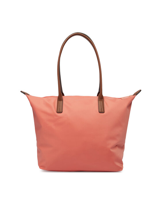 Tommy Hilfiger Tommy Hilfiger Torebka Popette Tote AW0AW17711 Koralowy