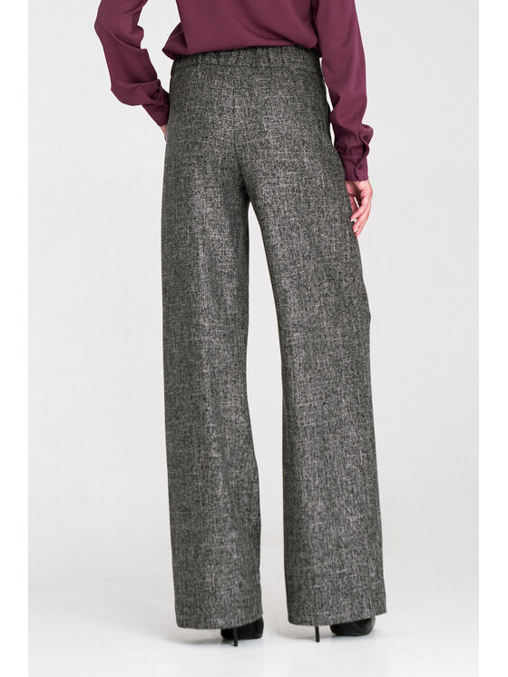 NIFE NIFE Dámské kalhoty SD126 Černá Wide Leg