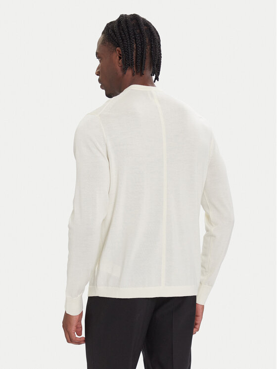 Calvin Klein Calvin Klein Sveter LV04LB305G Écru Regular Fit