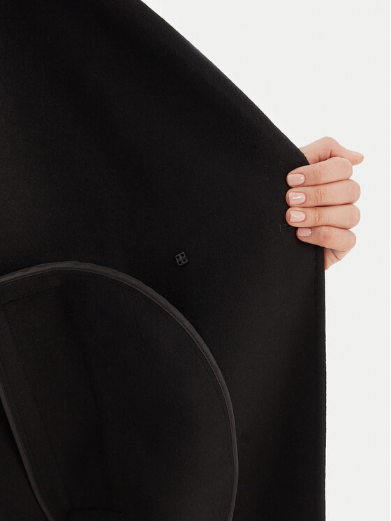 ViCOLO ViCOLO Płaszcz wełniany TF0003 Czarny Regular Fit