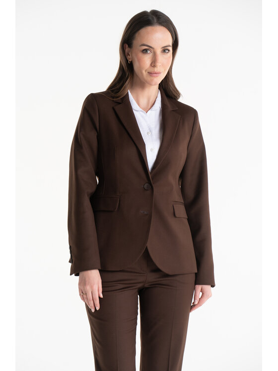 Salme Salme Marynarka Amelia Brązowy Regular Fit