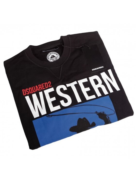 Dsquared2 Dsquared2 Mikina S71GU0254 S25305 WESTERN Černá Regular Fit
