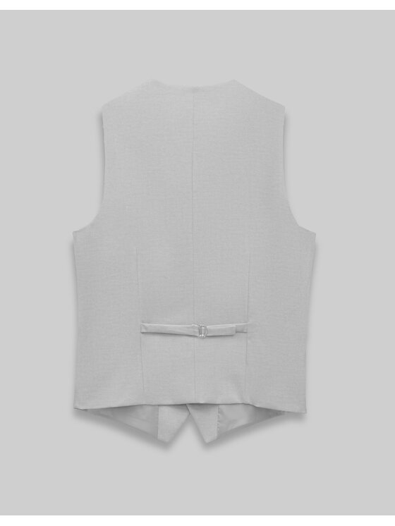 Borgio Borgio Kamizelka garniturowa perledo Szary Slim Fit