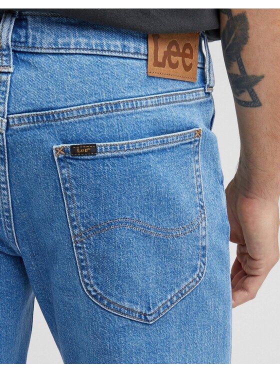 Lee Lee Jeansy DAREN ZIP FLY Niebieski Straight Fit