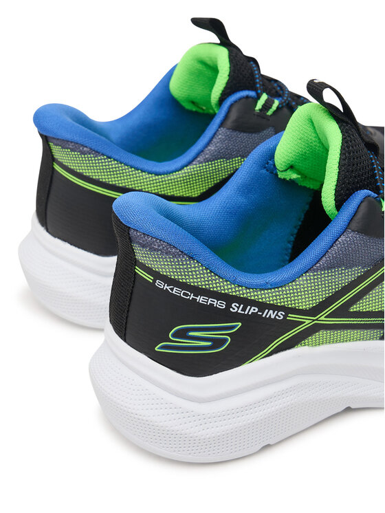 Skechers Skechers Snīkeri Microspec Velocity - Grid-Shift 404220L/BBLM Melns