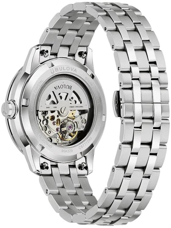 Bulova Bulova Zegarek 96A329 Srebrny