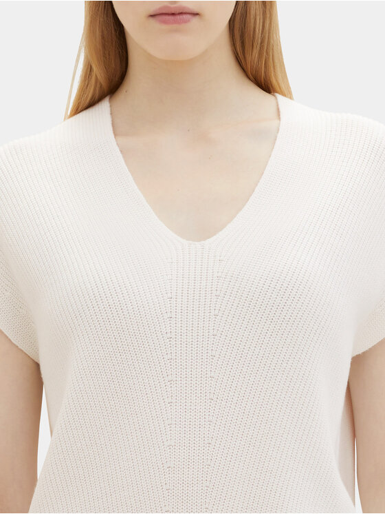 Tom Tailor Tom Tailor Πουλόβερ 1040334 Εκρού Loose Fit
