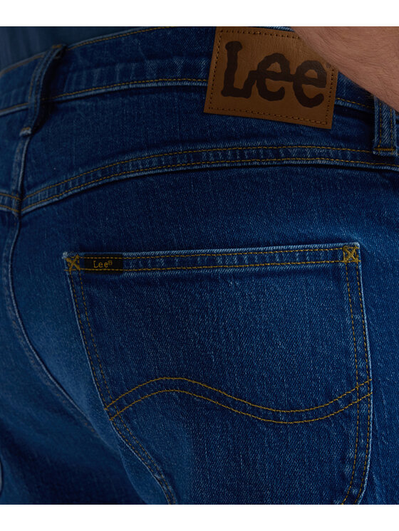 Lee Lee Szorty jeansowe 5 Pocket Short Niebieski Regular Fit