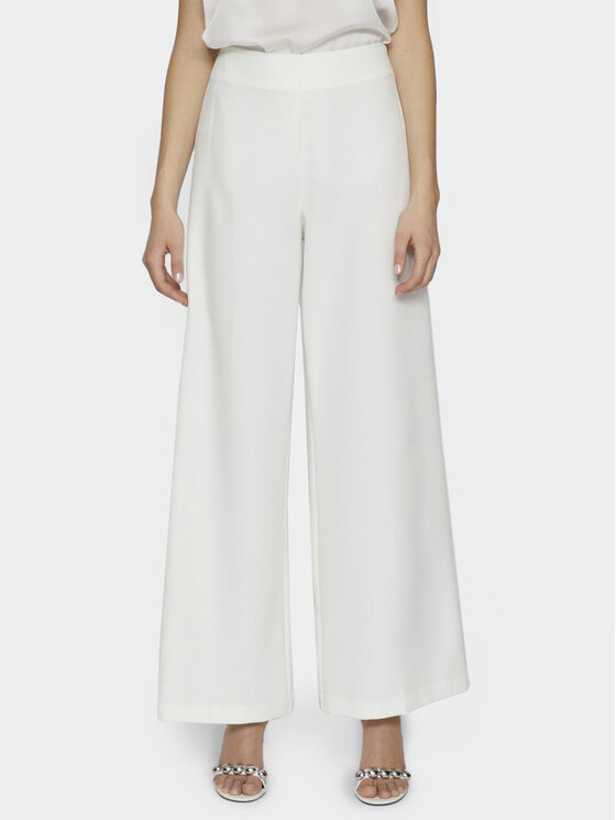 Vila Pantaloni din material Clara 14093130 Alb Wide Leg