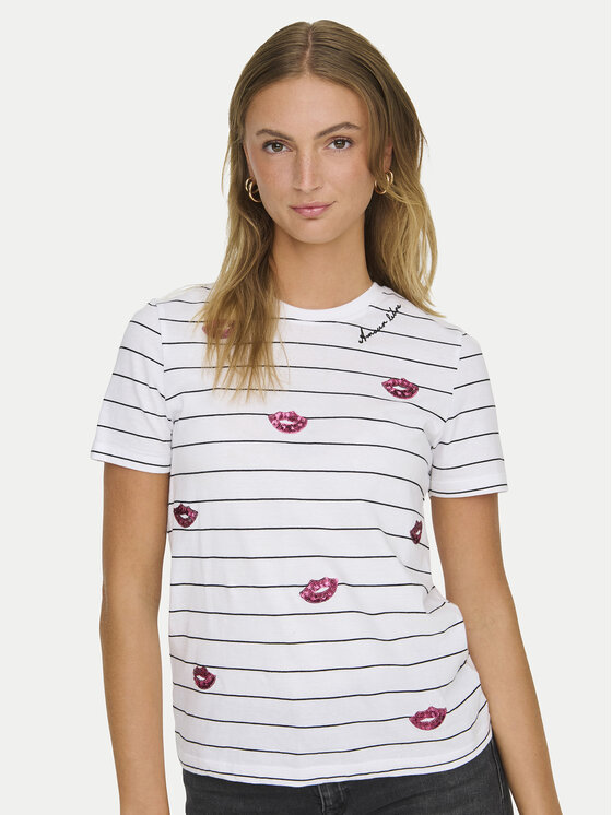 ONLY ONLY T-shirt Kita 15332698 Bijela Regular Fit