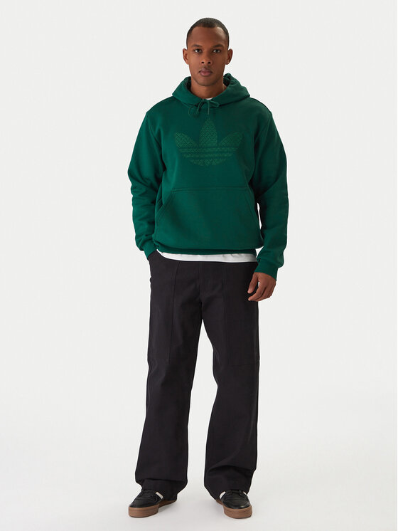 adidas adidas Bluza Monogram Infill KD0403 Zielony Regular Fit