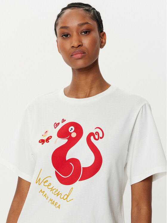 MAXMARA WEEKEND 半袖Tシャツ CABINA 2515971041 Jersey print T-shirt, white | Weekend Max Mara