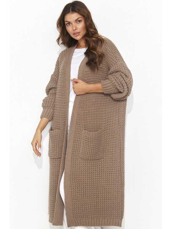 Makadamia Makadamia Sweter S176 Brązowy Loose Fit