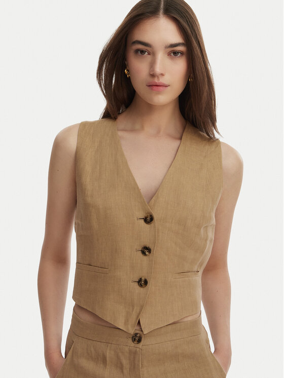 Marella Marella Prsluk za odijelo Emme by Marella Veranda 2615151032 Bež Regular Fit