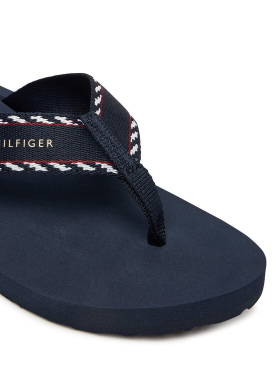 Tommy Hilfiger Tommy Hilfiger Zehentrenner Webbing Beach Sandal FW0FW09038 Dunkelblau
