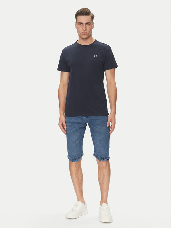 INDICODE INDICODE Szorty jeansowe Kem 70-172 Niebieski Slim Fit