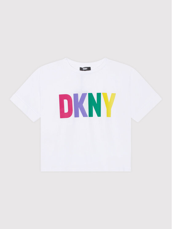 DKNY T-krekls D35S31 S Balts Relaxed Fit