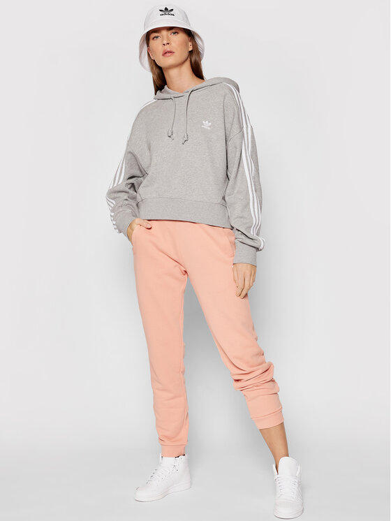 adidas Sweatshirt adicolor Classics Crop H34615 Grau Relaxed Fit Modivo