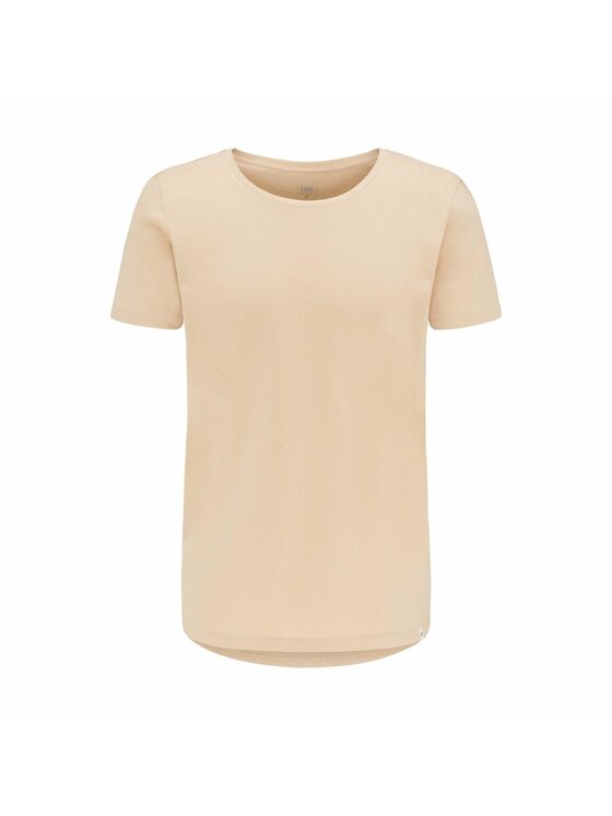 Lee Lee T-shirt SHAPED TEE Beige Regular Fit