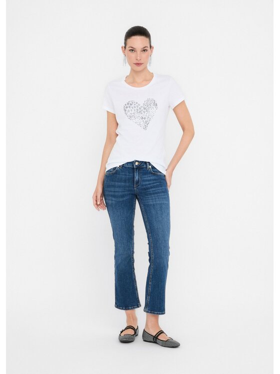 Liu Jo Liu Jo T-Shirt UF5264JS923P9003 Biały Regular Fit
