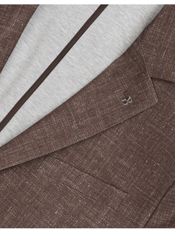 Borgio Borgio Marynarka lumarzo_braz Brązowy Slim Fit