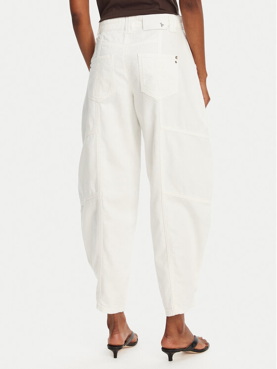 Patrizia Pepe Patrizia Pepe Jeansy 2P1694/D107-W146 Biały Boyfriend Fit