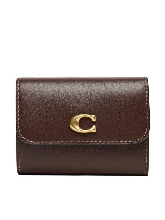 Coach Coach Малък дамски портфейл CZ111 Кафяв