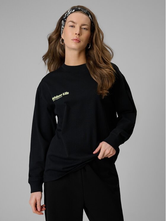 4F 4F Bluza CAMP Czarny Regular Fit