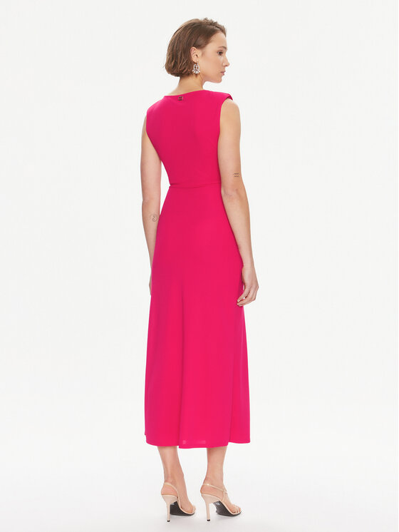 TWINSET TWINSET Koktejlové šaty 241TE2057 Růžová Regular Fit
