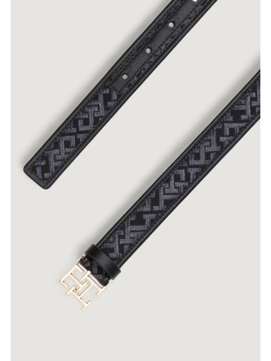Tommy Hilfiger Tommy Hilfiger Ζώνη Γυναικεία TH MODERN 2.5 JACQUARD Μαύρο