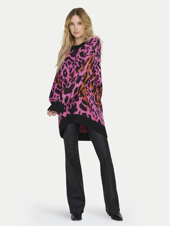 ONLY ONLY Sweter Helena 15332159 Różowy Oversize