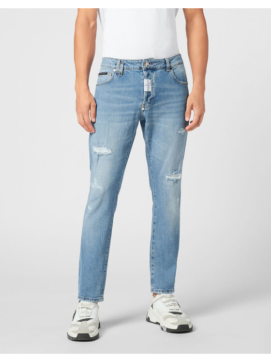 PHILIPP PLEIN PHILIPP PLEIN Jeansy 18795 Světle modrá Skinny Fit