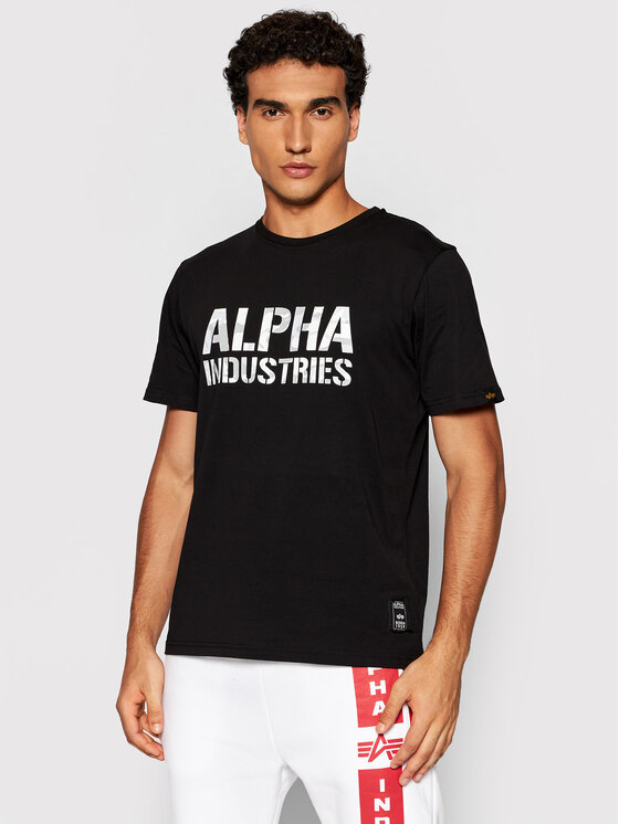 Alpha Industries Alpha Industries T-Shirt Camo Print 156513 Μαύρο Regular Fit